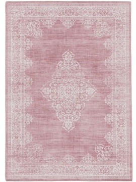 LAURY 7 Ковер с коротким ворсом, пудрово-розовый, стиль эклектика, бенута 80x150