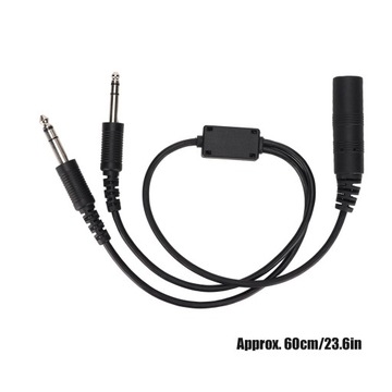 Adapter zestawu słuchawkowego dla lotnictwa helikopter, pojedyncza wtyczka