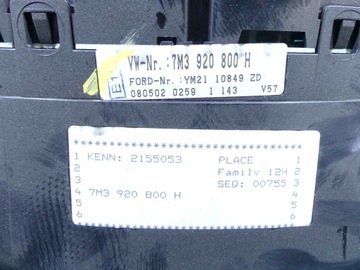 фото thumb №12, Спидометр vw sharan i 7m3920800h 1.9 tdi европа