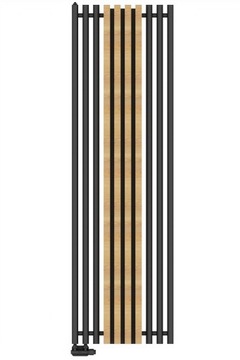 Радиатор TSL 480x1600 ребра 50 мм ЧЕРНЫЙ
