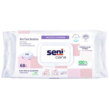 Салфетки Seni Care для взрослых 68 шт.