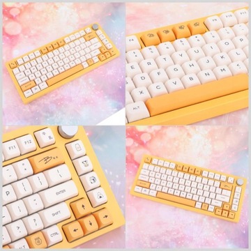 140 колпачков для клавиш из ПБТ, тема «Медовое молоко» XDA