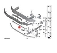 Bmw x1 u11 передні нижні середній з'єднання 51118737263 Доставка, фото thumb