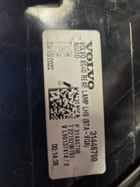 фото thumb №10, Volvo xc40 17- лампа задняя левая led 31446790