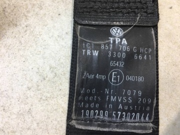 фото thumb №6, Pas безпеки праві перед new beetle