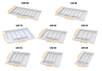 ВСТАВКА ДЛЯ СТОЛОВЫХ ПРИБОРОВ В ЯЩИК ОРГАНАЙЗЕРА BLUM UNI 45