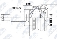 фото thumb №15, Nty npz-ms-023 набор шарнир, wał приводной