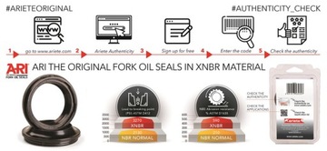 G0KXY1 ARIETE Уплотнители передней подвески велосипеда (40 мм, комплект n