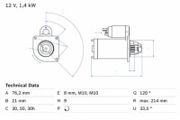 фото thumb №13, Bosch 0986017110 стартер bmw e36/39/46/60/65