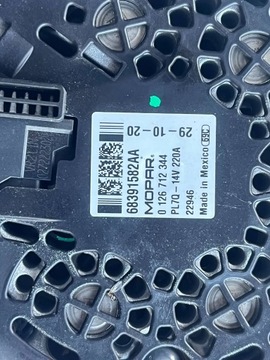 фото thumb №7, Jeep grand cherokee wl генератор 68391582aa 2.0 t.b 2022-