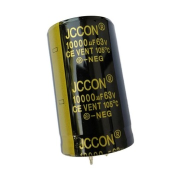 АУДИОКОНДЕНСАТОР JCCON 10000 мкФ, 63 В, Ø30x51 мм, 10 %