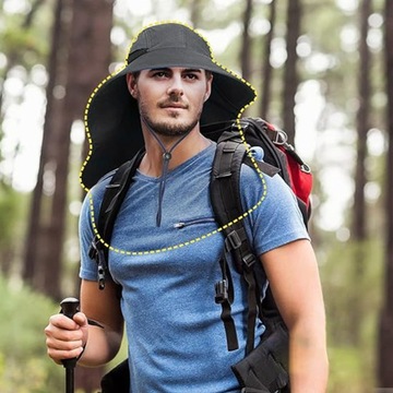 kapelusz turystyczny na słońce modny wygodny roam rozm l/xl Ochrona UV.