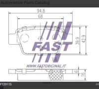 Гальмівні колодки ham fiat stilo 01 задній без  датчика Доставка, фото thumb