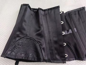 Wyszczuplający pas Gorset czarny wiązany UNDERBUST
