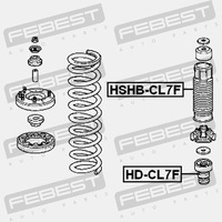 фото thumb №14, Febest hshb-cl7f захист / пневмоподушка повітряний / амортизатор