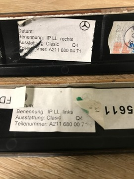 фото thumb №8, Планка dekor консоли mercedes w211 дерево