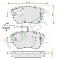 фото thumb №1, Гальмівні колодки перед alfa romeo mito fiat 500 grande punto