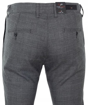 БРЮКИ ИЗ СЕРОЙ ТКАНИ В КЛЕТКУ, ПРЯМЫЕ, W36 VIADI POLO