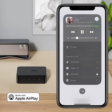 СЕТЕВОЙ АУДИОПЛЕЕР WIIM PRO BIT-PERFECT WIFI AIRPLAY2 DLNA MULTIROOM