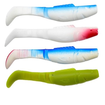 Zestaw 14 gum typu kopyto rippery 7,5 cm 4,3g okonie szczupaki mix kolorów