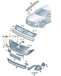 фото thumb №2, Заглушка проушина фаркоп бампера vw arteon