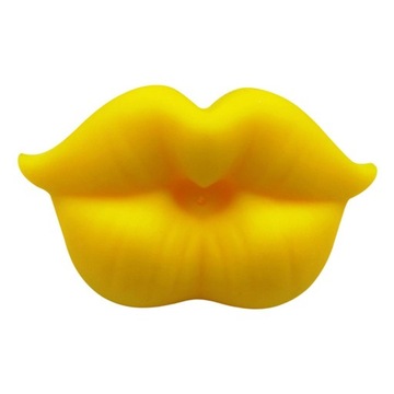 Nowość Silikonowy smoczek w kształcie ust Baby Yellow