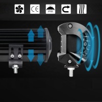 Купити Лампа автомобільна led робоча прожектор скло загартоване протитуманна фара 120w 12v-24v, фото thumb