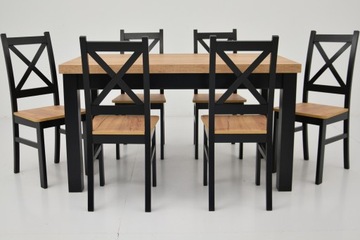 SOLID Раздвижной стол 80х180 и 6 стульев ДЛЯ КУХНИ
