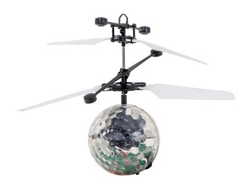 LATAJĄCA ŚWIECĄCA KULA DISCO LED STEROWANA RĘKĄ ROBOT CZUJNIK RUCHU DRON