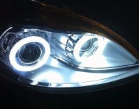 фото thumb №10, Кольца angel глаза drl света дневные cob белый круглый bmw 2x 100mm 2штуки