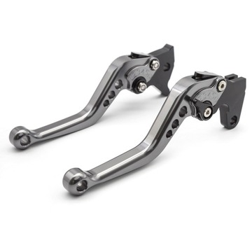 KLAMKI KRÓTKIE SPORTOWE YAMAHA YZF R125 2008-13 CZARNO-CZERWONE