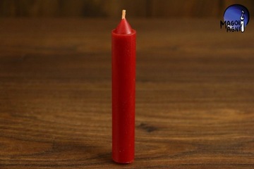 Красная свеча из натурального воска М.