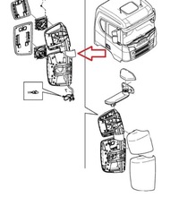 фото thumb №3, Корпус кронштейн дзеркала права scania s r g p 17-