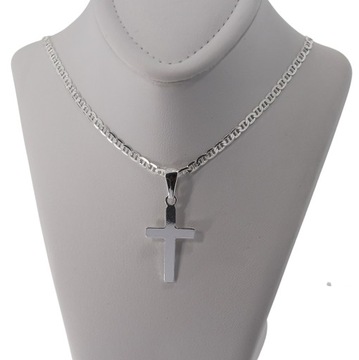 Серебряная полная мужская цепь Гуччи с крестом. 925 + бесплатный Grawer