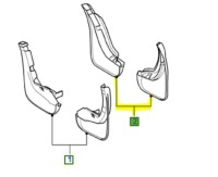 Купити Набір бризковики задніх ford ka 2008 - 2016, фото thumb