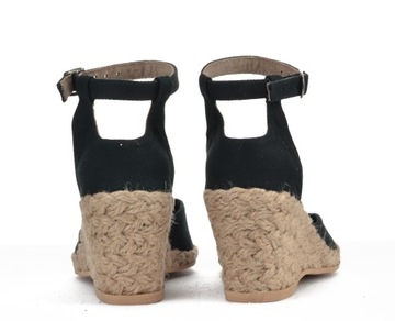 Espadryle spotykanka (7 cm ) CZARNE 37