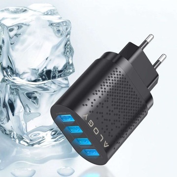 Быстрое зарядное устройство Alogy 4x USB Quick Charge 3.0, 2,4 А, черный