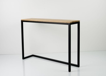 KONSOLA 100 CM RUSTYKALNA DREWNO LITE DĄB SKD-93