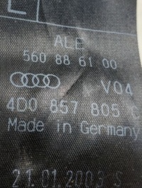 фото thumb №3, Audi a8 d2 4d pas безпеки лівий зад