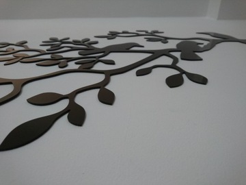 Dekoracja ścienna do mieszkania 3D A077 PTAKI NA GAŁĘZI 120x91 cm