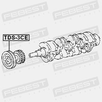 фото thumb №7, Febest tds-3ce шків, wał колінчастий