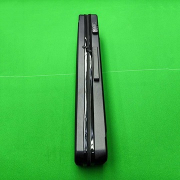 1/2 Bilard Stick Case Organizer na akcesoria Profesjonalny czarny z zamkiem