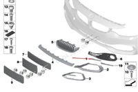 фото thumb №7, Bmw 4 f32 передний бампер правый молдинг отделочная 51117294842 оригинальный