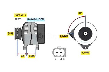 фото thumb №2, Генератор volkswagen passat 2,0tdi 10- восстановленный