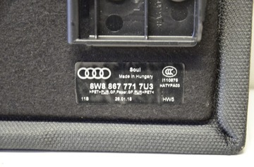 AUDI A5 8W ПОЛКА БАГАЖНИКА ЗАДНЯЯ 8W8867771 7U3