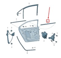 фото thumb №1, Skoda rapid nh left inner window отверстие уплотнитель 5ja839479b