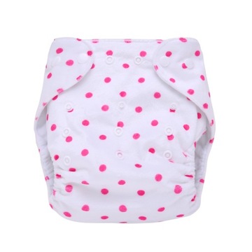 МНОГОРАЗНЫЕ подгузники PUL DIAPER POCKET + 1 БЕСПЛАТНАЯ ВСТАВКА в розовый горошек
