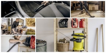 МОЩНЫЙ СТРОИТЕЛЬНЫЙ ПЫЛЕСОС KARCHER WD3 WD 3 С ФУНКЦИЕЙ ОБДУВА