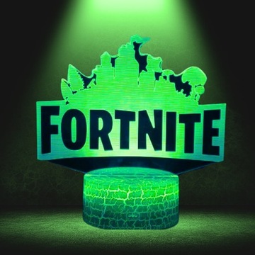Настольная ночная лампа для детей Fortnite Battle Royale LED 3D + пульт дистанционного управления