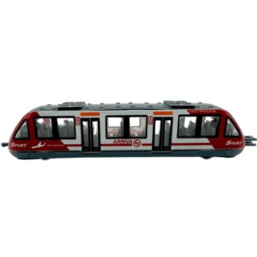 TRAMWAJ napęd WAGON TRAMWAJOWY 18 cm modern NOWOCZESNY możliwość łączenia
